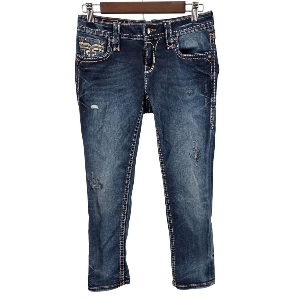 Women's Rock Revival Sakura Crop Jeans Size‎ 27